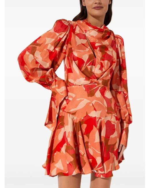 Vestido corto Dunler con motivo Acler de color Red