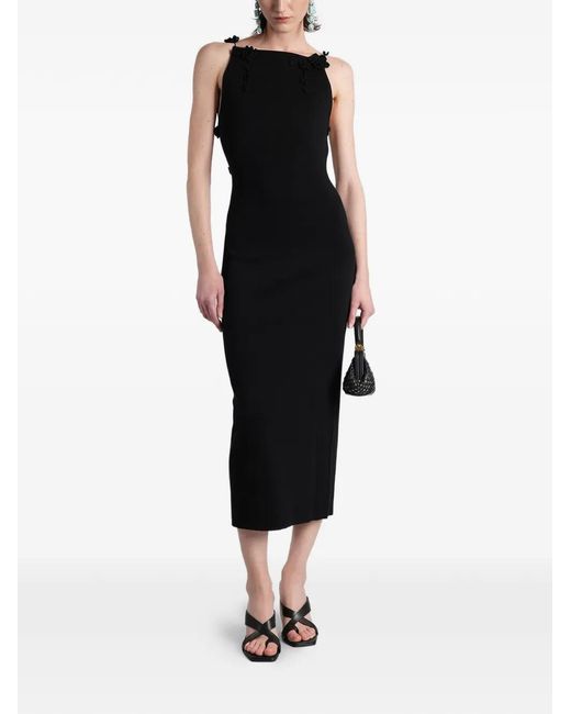 Cult Gaia Black Giuliana Open-Back Midi Dress