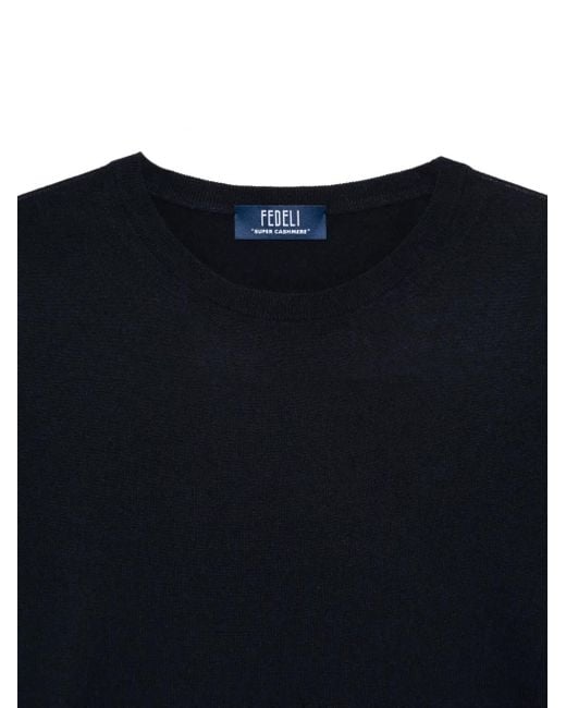 Fedeli Blue Cashmere Top for men