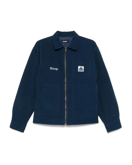 Xlarge Hemdjacke Mit Logo-Patch in Blue für Herren