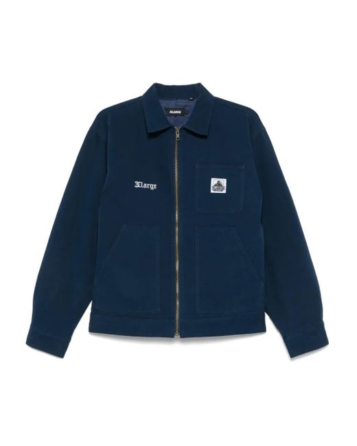 Xlarge Hemdjacke Mit Logo-Patch in Blue für Herren
