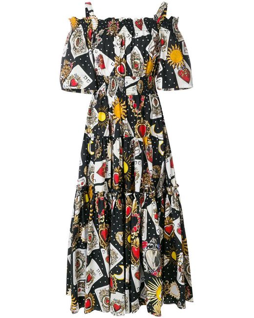 Robe Enfant Dolce & Gabbana Imprimée Cartes – Neuve Avec étiquettes, Taille 4 Ans