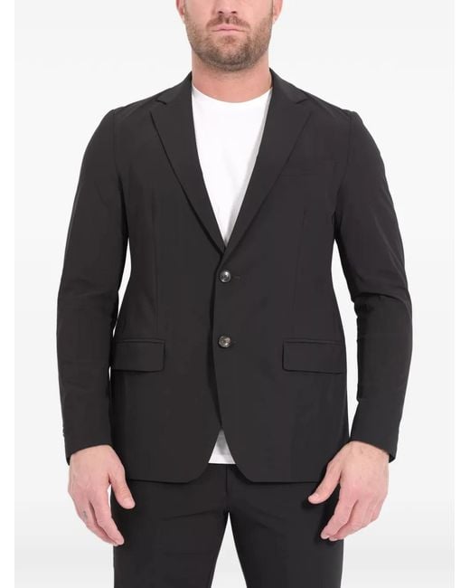 Rrd Black Buttoned Notch Lapel Jacket for men
