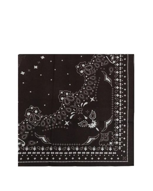 Satisfy Black Softcell Paisley-Print Cotton Scarf