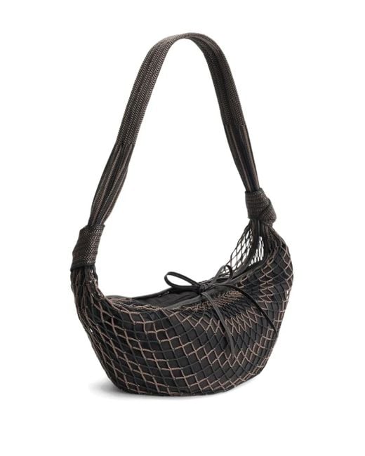 Lemaire Black Bolso Croissant Marron Det
