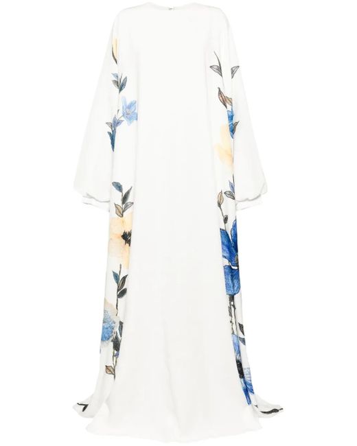 Saiid Kobeisy フローラル カフタン White