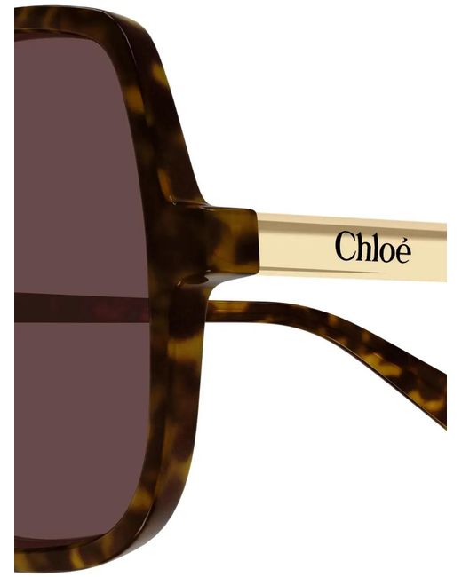 Chloé Purple Oversized-Frame Sunglasses