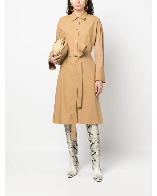 Joseph Natural Tied-Waist Cotton Shirtdress