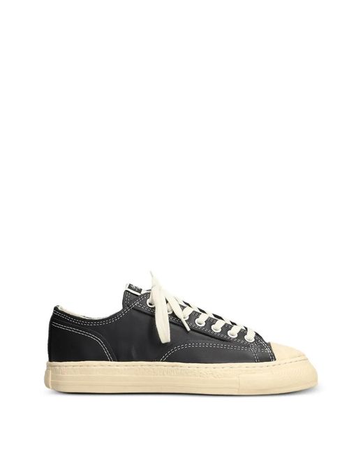 Maison Mihara Yasuhiro White Baskets Roy En Cuir À Coutures Contrastantes for men