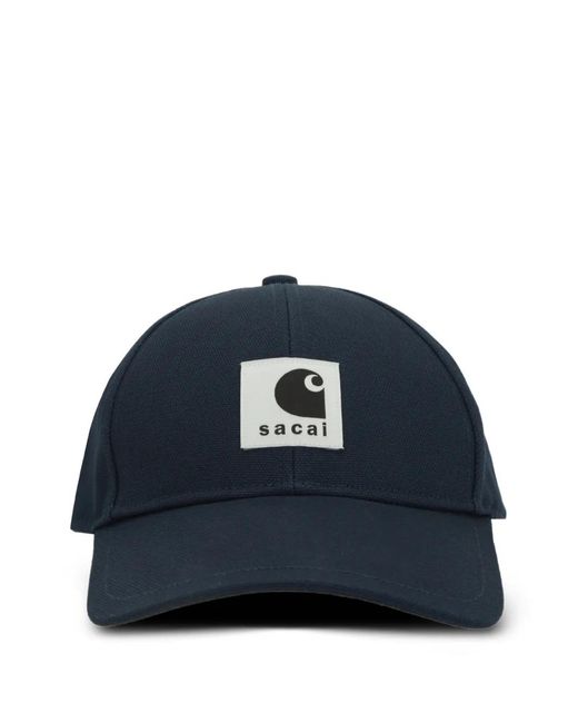 Sacai Blue X Carhartt Wip Logo Patch Baseball Cap