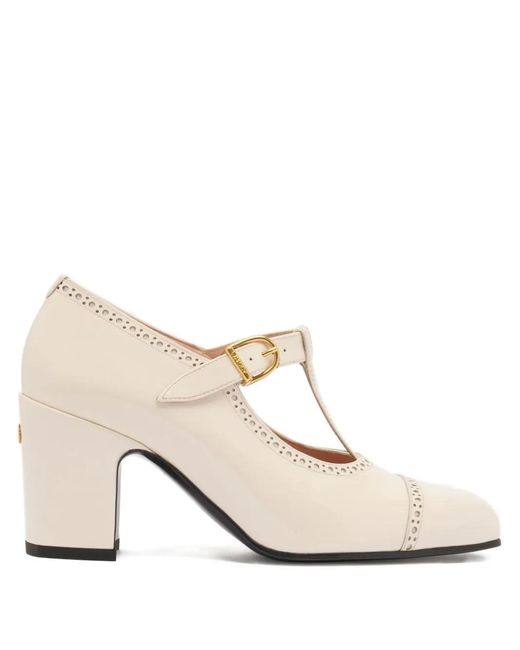 Bally White Eclayr Heeled Pumps