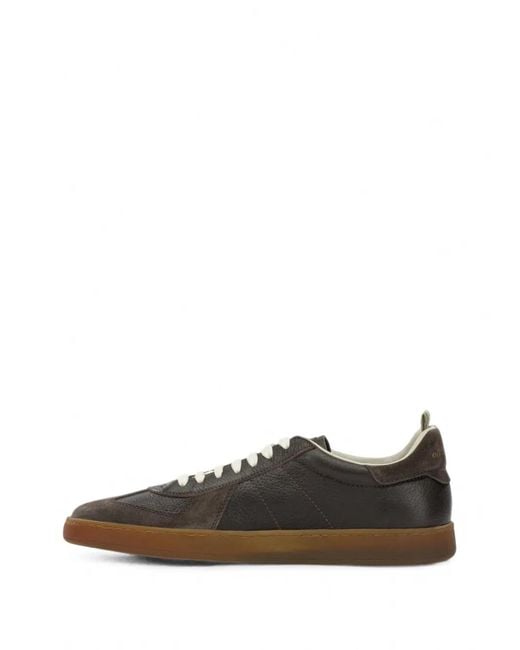 Officine Creative White Militia Panelled Leather Sneakers for men