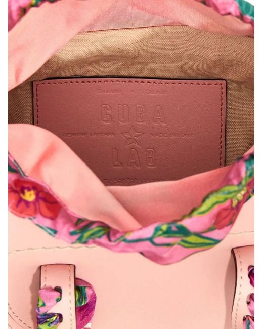 CUBA LAB Floral-print Tote Bag Pink