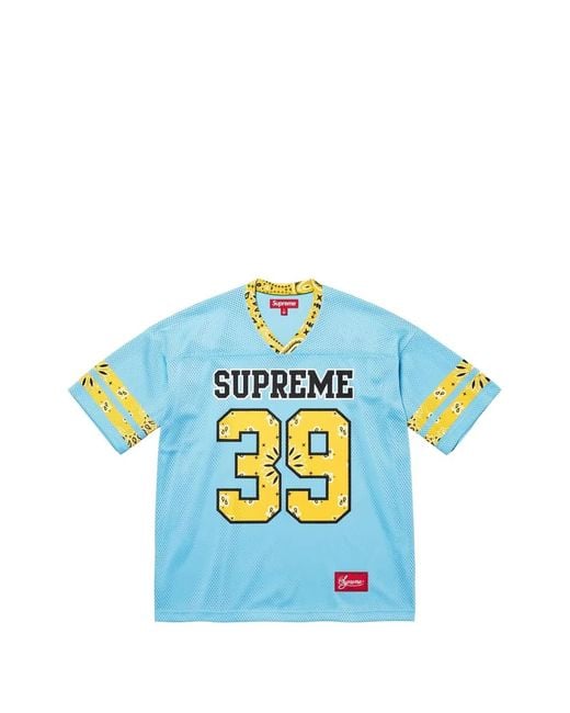 Supreme Blue Maillot De Football Style Bandana for men