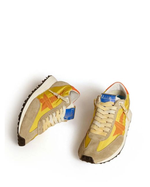 【関税&送料込】Golden  Marathon Sneakers Golden Goose Marathon Panelled Sneakers in Yellow for Men | Lyst