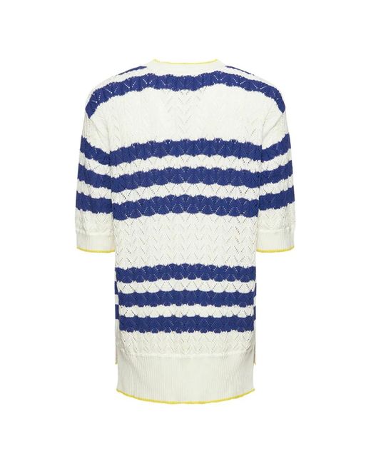 Egonlab Blue Bunny Striped T-Shirt for men