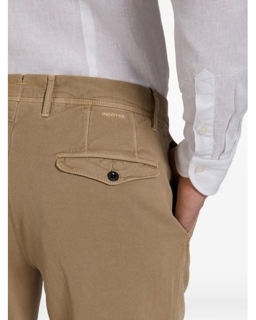Slowear Natural Buttoned Tapered Trousers for men