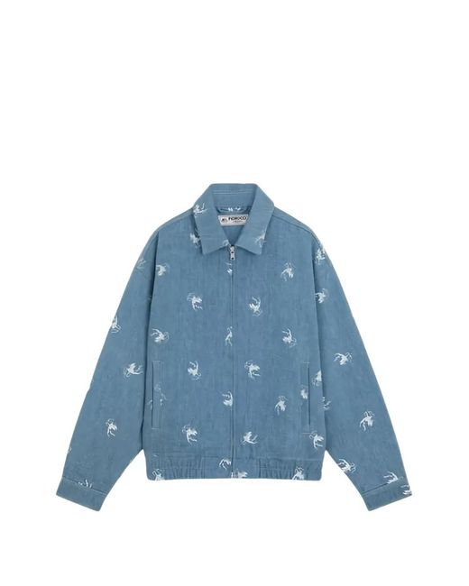 Fiorucci Blue Angels-Print Denim Jacket