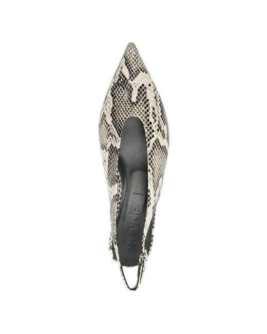 Aeyde White Camila Snake-Print Slingback Pumps