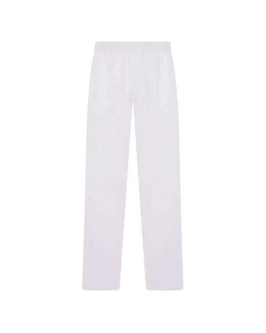 Fedeli White Elasticated-Waistband Trousers for men