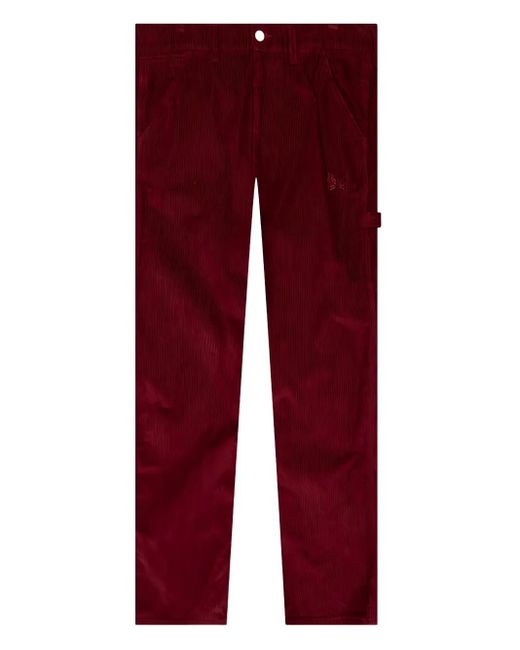 Needles X Smith's Cordhose mit Schmetterlingsstickerei in Red für Herren