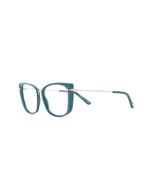 Tom Ford Blue Cat-Eye Frame Optical Glasses