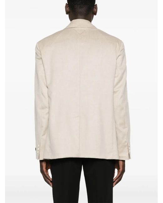Blazer Con Logo Triangular Prada de hombre de color Natural