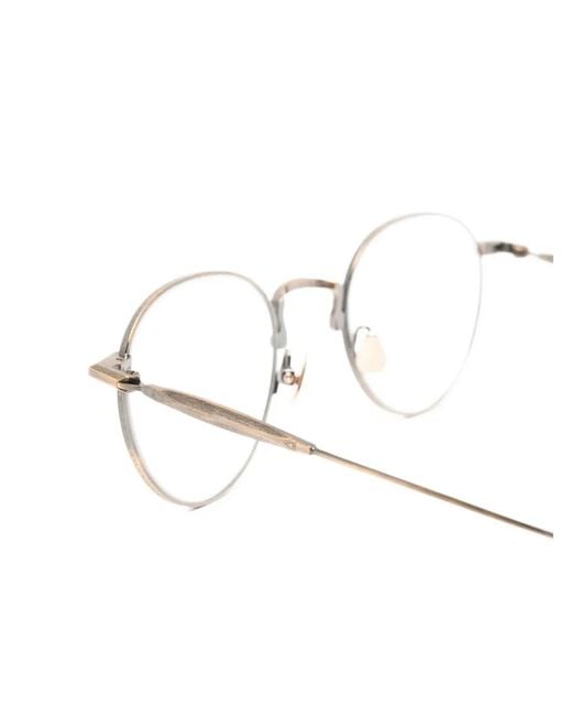 Matsuda White Round-Frame Glasses