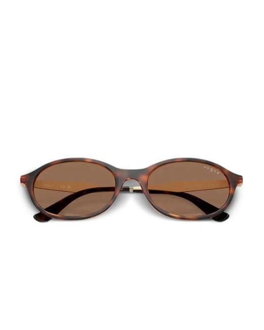 Vogue Eyewear オーバルフレーム サングラス Brown