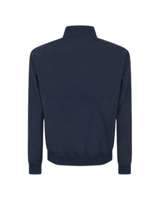 Baracuta Blue Funnel-Neck Raglan-Sleeve Jacket for men