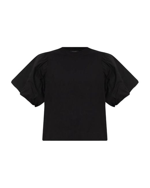 AllSaints Black Puff-Sleeve Top