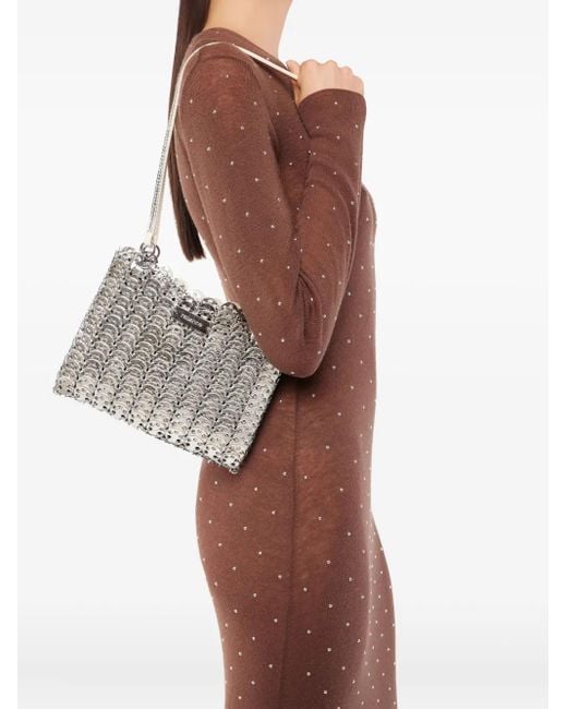 Rabanne White 1969 Chain-Link Leather Shoulder Bag