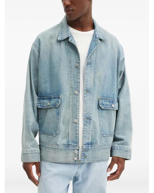 Levi's Blue Patch-Pocket Denim Jacket for men