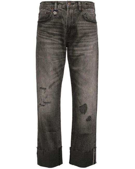 R13 Gray Romeo Cuffed Jeans