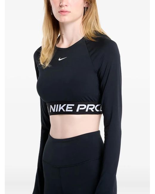 Top A Maniche Lunghe Pro di Nike in Blue