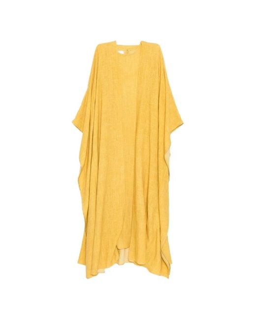 Bambah Yellow Kaftan Dress (Set Of Two)