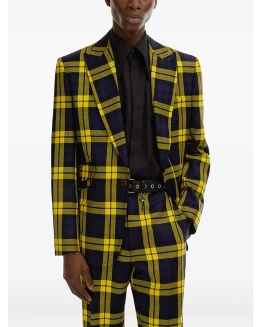 Vivienne Westwood Yellow Checked Wool Blazer for men