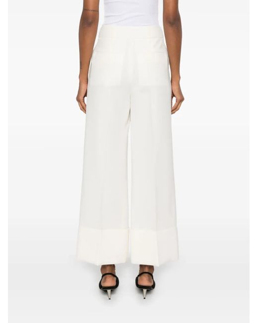 Valentino Garavani White Wide-Leg Trousers