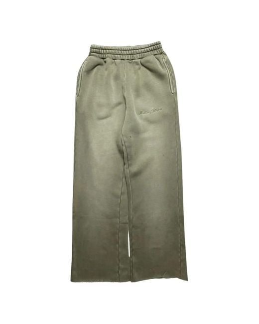 THIRTEENTH STUDIO Green Logo-Embroidered Track Pants for men