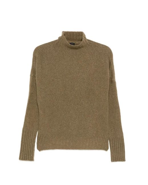 Pinko Green High-Neck Sweater