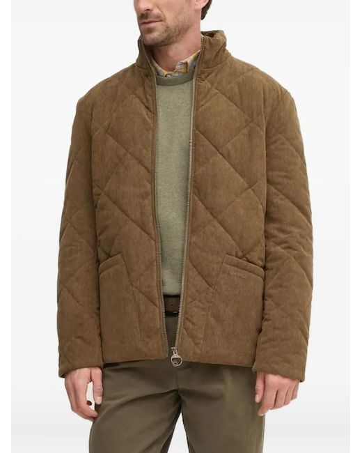 メンズ Barbour Liddesdale コーデュロイ パデッドジャケット Brown