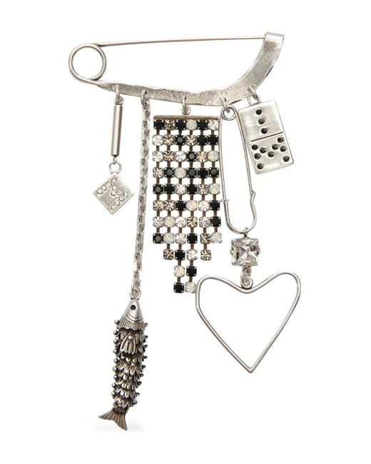 Broche Abby À Ornements Isabel Marant en coloris White