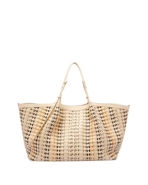 Serapian Natural Mosaico Secret Tote Bag