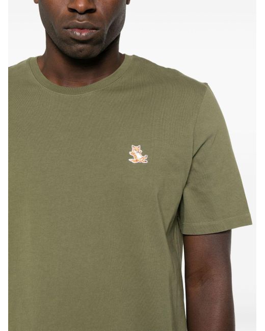 Maison Kitsuné Chillax Fox T-Shirt in Green für Herren