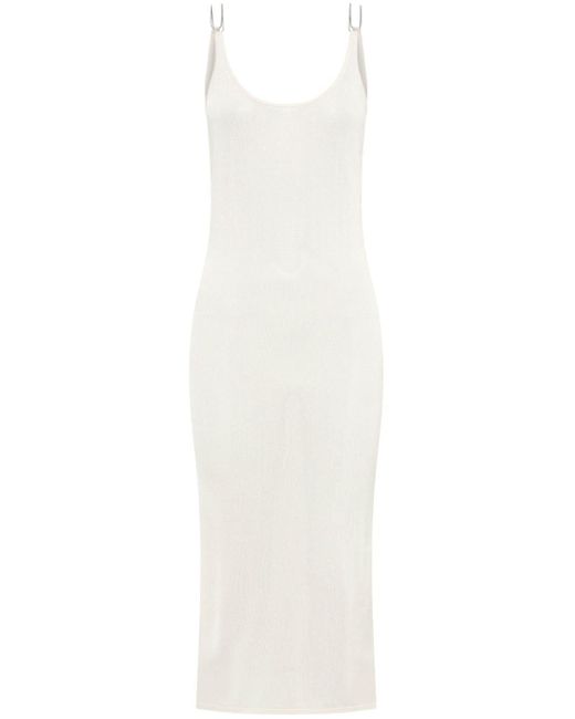 Dion Lee Midi-jurk Met Open Rug in het White