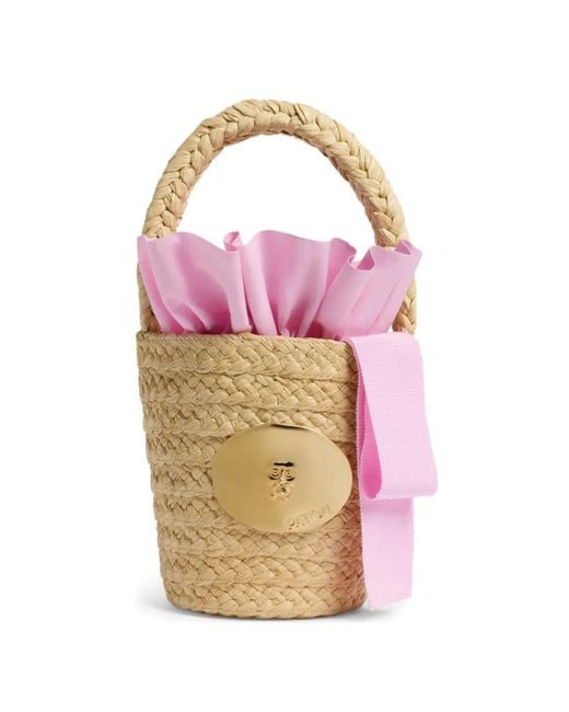 Patou Pink Gg Ribbon-Detail Bucket Bag