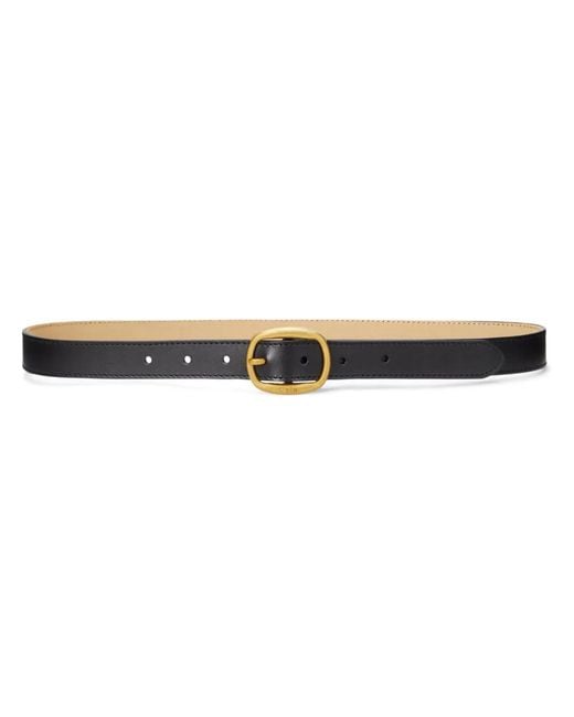 Polo Ralph Lauren White Pin-Buckle Leather Belt