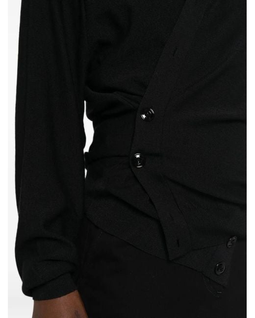 Lemaire Black Wrap-Style Cardigan