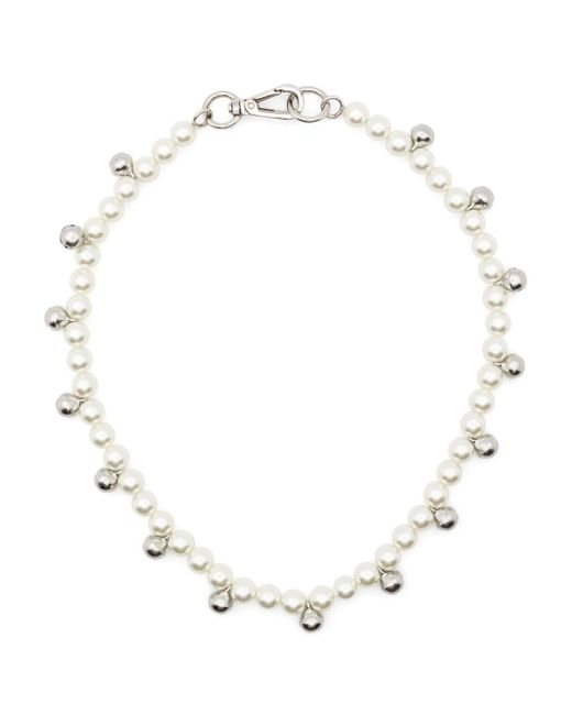 Simone Rocha White Halskette mit Perlen