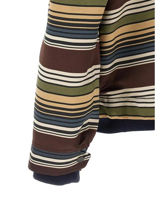 Sacai Black Striped Bomber Jacket for men